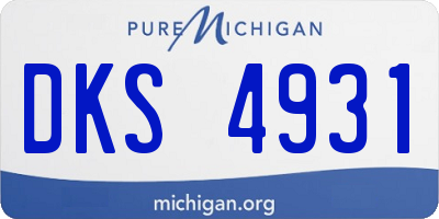 MI license plate DKS4931