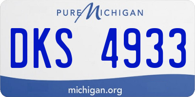 MI license plate DKS4933
