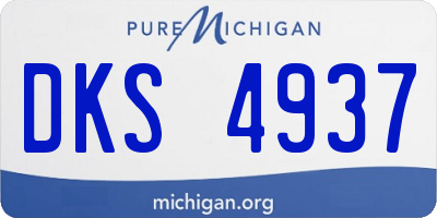 MI license plate DKS4937