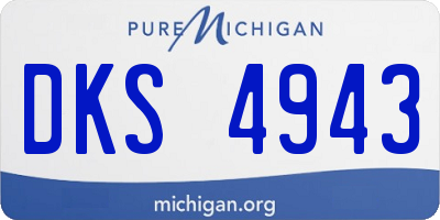 MI license plate DKS4943