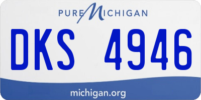 MI license plate DKS4946