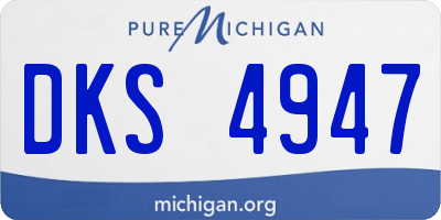 MI license plate DKS4947