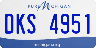 MI license plate DKS4951