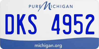 MI license plate DKS4952