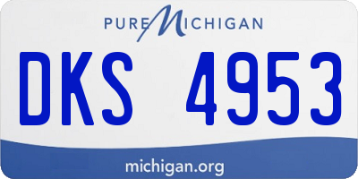 MI license plate DKS4953