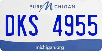 MI license plate DKS4955