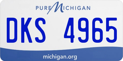 MI license plate DKS4965