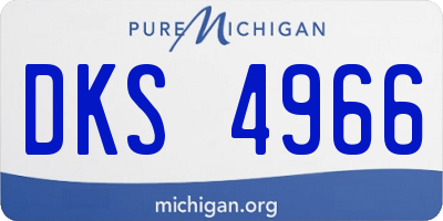 MI license plate DKS4966