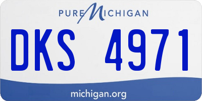 MI license plate DKS4971