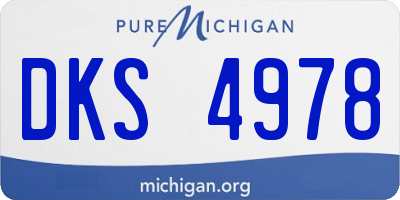 MI license plate DKS4978