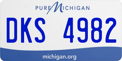 MI license plate DKS4982