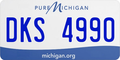 MI license plate DKS4990