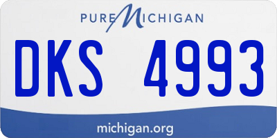 MI license plate DKS4993