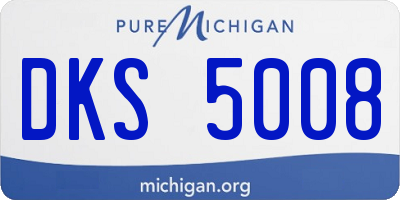 MI license plate DKS5008