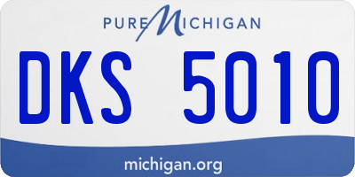 MI license plate DKS5010