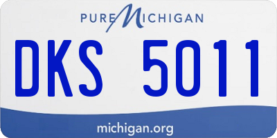 MI license plate DKS5011
