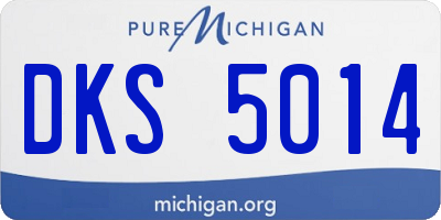 MI license plate DKS5014