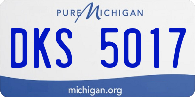 MI license plate DKS5017