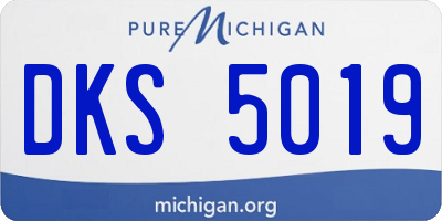 MI license plate DKS5019
