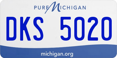 MI license plate DKS5020