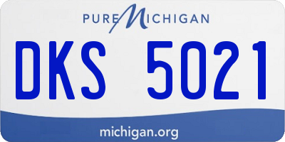 MI license plate DKS5021