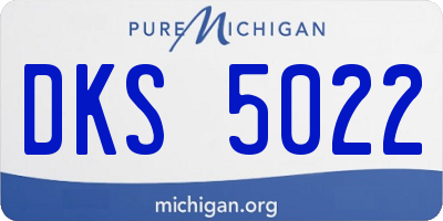 MI license plate DKS5022