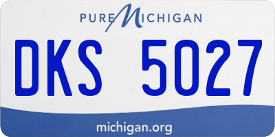 MI license plate DKS5027