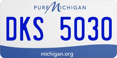 MI license plate DKS5030