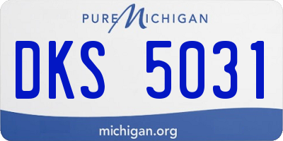 MI license plate DKS5031