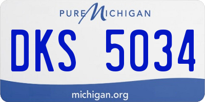 MI license plate DKS5034