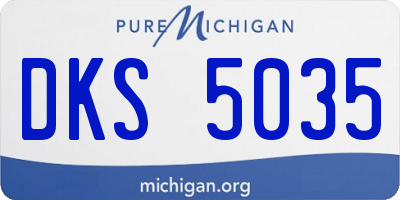 MI license plate DKS5035