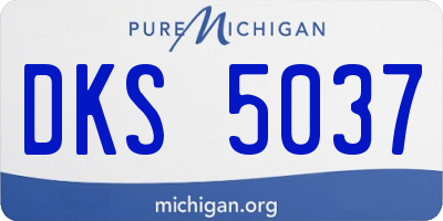 MI license plate DKS5037