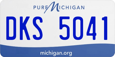 MI license plate DKS5041