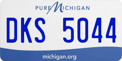 MI license plate DKS5044
