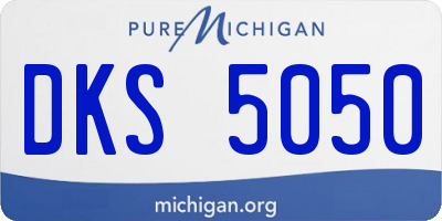 MI license plate DKS5050