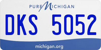 MI license plate DKS5052