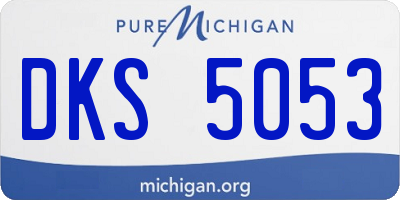 MI license plate DKS5053