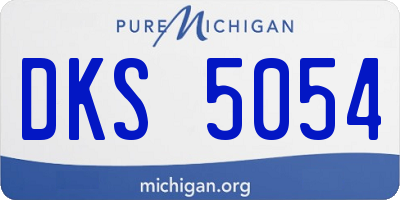 MI license plate DKS5054