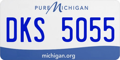 MI license plate DKS5055