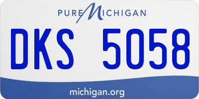 MI license plate DKS5058