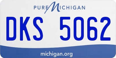 MI license plate DKS5062