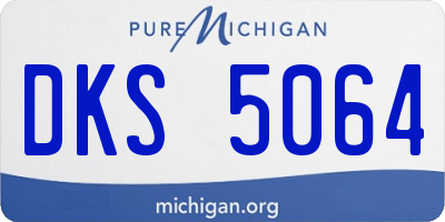MI license plate DKS5064