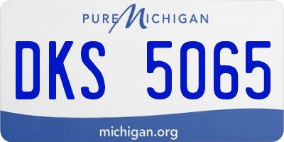 MI license plate DKS5065