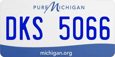 MI license plate DKS5066