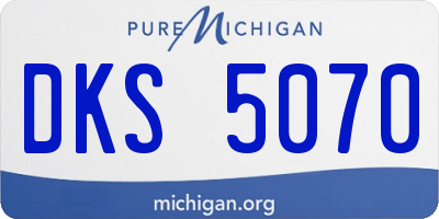 MI license plate DKS5070