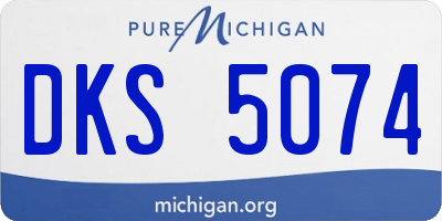 MI license plate DKS5074