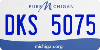 MI license plate DKS5075