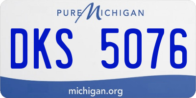 MI license plate DKS5076
