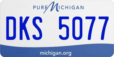 MI license plate DKS5077