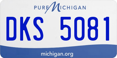 MI license plate DKS5081
